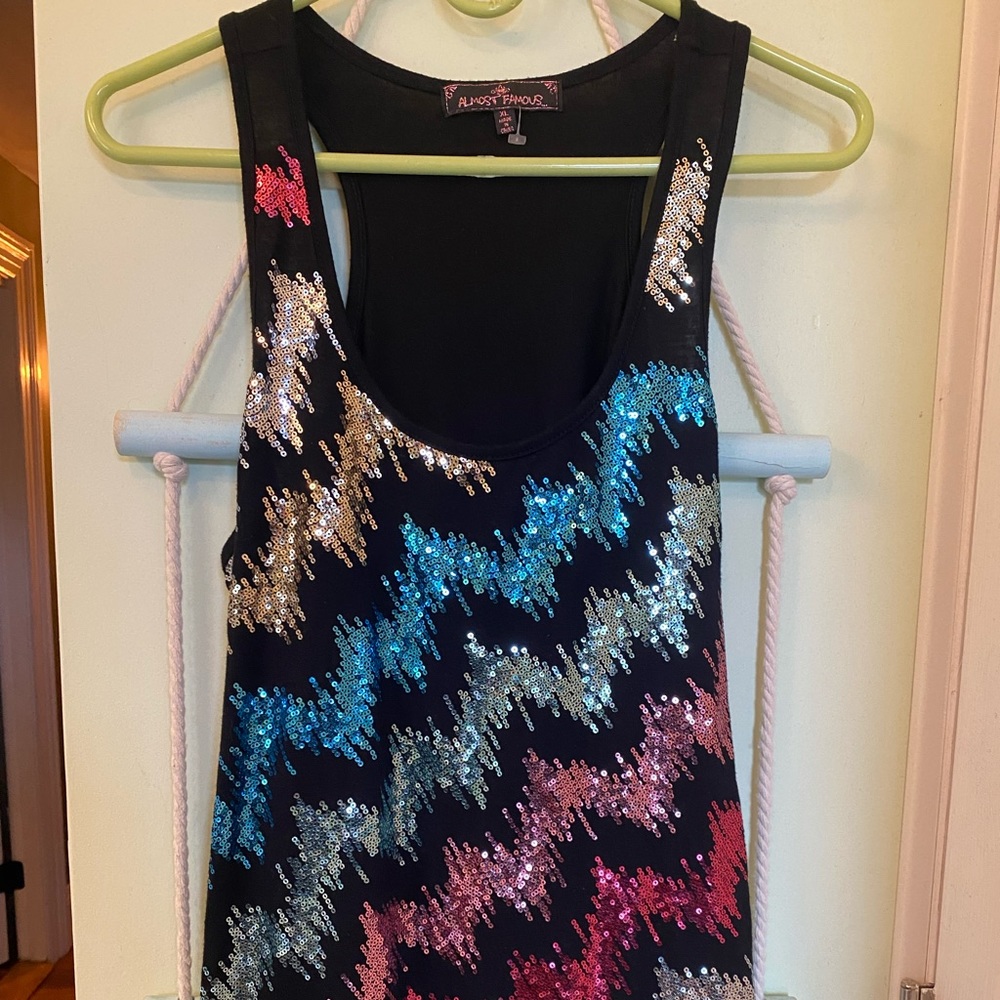 XL almost famous sequin tank